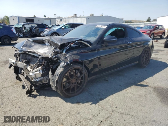 2018 Mercedes-Benz C 43 AMG with VIN WDDWJ6EB9JF607488, listed as a Copart auction lot 62573274 with 40,208 mi miles and Salvage Title. Bid and sale history available at DreamBid. Image 1.