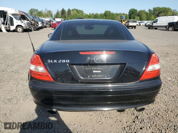 2006 Mercedes-Benz SLK-Class 3.0L with VIN WDBWK54F66F114895, listed as a Copart auction lot 55417885 with 128,984 mi miles and Salvage Title. Bid and sale history available at carsss.com. Image 6.