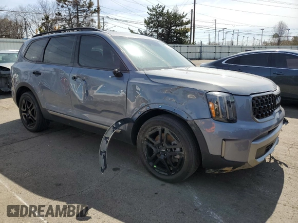 2023 Kia Telluride EX X-Line with VIN 5XYP3DGC0PG339164, listed as a Copart auction lot 50011535 with 40,154 mi miles and Salvage title. Bid and sale history available at DreamBid. Image 4.