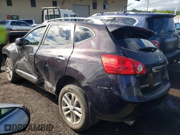 2012 Nissan Rogue S with VIN JN8AS5MV9CW363100, listed as a Copart auction lot 82180144 with 122,233 mi miles and Salvage Title. Bid and sale history available at DreamBid. Image 2.