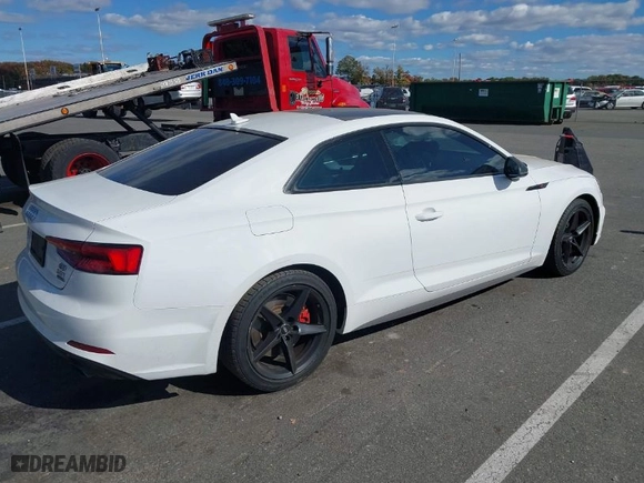 2018 Audi A5 Coupe Premium with VIN WAUSNAF59JA000526, listed as a IAAI auction lot 40595542 with 78,007 mi miles. Bid and sale history available at carsss.com. Image 4.