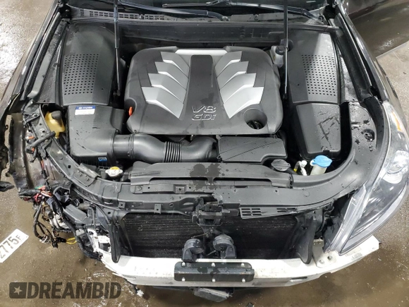 2014 Hyundai Equus Signature with VIN KMHGH4JH6EU082783, listed as a Copart auction lot 46355515 with 108,619 mi miles and Salvage Title. Bid and sale history available at DreamBid. Image 12.