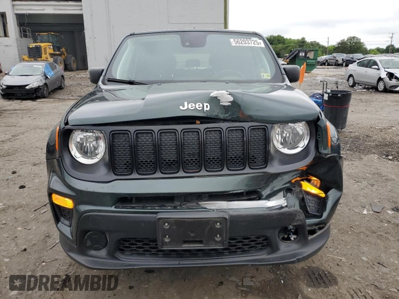 2021 Jeep Renegade Sport с VIN ZACNJDAB7MPM95563, выставлен на аукционе Copart как лот 56203725 с пробегом 34 716 миль миль и Списание • Salvage title. История ставок и продаж доступна на DreamBid. Изображение 5.