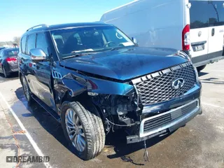 2017 Infiniti QX80 with VIN JN8AZ2NC9H9431960, listed as a IAAI auction lot 41725582 with 1 mi miles. Bid and sale history available at carsss.com. Image 1.