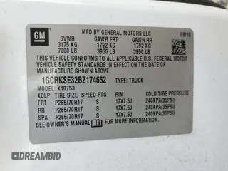 2011 Chevrolet Silverado 1500 LT with VIN 1GCRKSE32BZ174652, listed as a Copart auction lot 53080435 with 163,371 mi miles and Salvage Title. Bid and sale history available at DreamBid. Image 12.