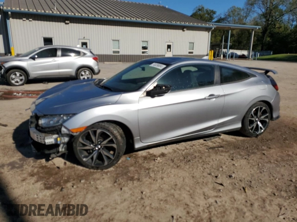 2018 Honda Civic Si Coupe with VIN 2HGFC3A50JH753815, listed as a Copart auction lot 74339004 with 73,694 mi miles and Salvage Title. Bid and sale history available at carsss.com. Image 1.