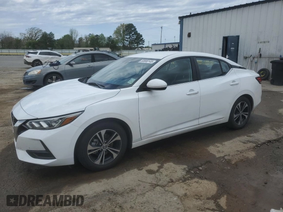 2021 Nissan Sentra SV with VIN 3N1AB8CV1MY280854, listed as a Copart auction lot 50666145 with 50,345 mi miles and Salvage Title. Bid and sale history available at DreamBid. Image 1.