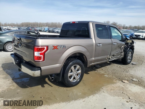 2018 Ford F-150 XL with VIN 1FTEW1EBXJFD65059, listed as a Copart auction lot 49838415 with 58,129 mi miles and Salvage Title. Bid and sale history available at carsss.com. Image 3.