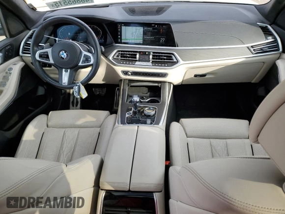 2022 BMW X7 xDrive40i with VIN 5UXCW2C03N9J24350, listed as a Copart auction lot 46865515 with 28,499 mi miles and Salvage Title. Bid and sale history available at carsss.com. Image 8.