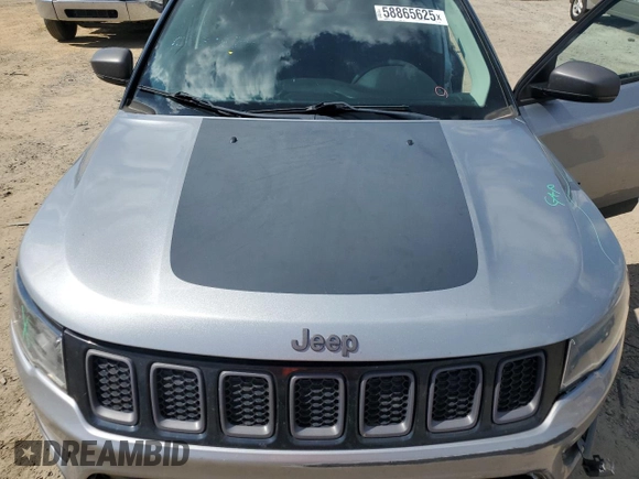 2021 Jeep Compass Trailhawk with VIN 3C4NJDDB5MT571837, listed as a Copart auction lot 58865625 with 75,456 mi miles and Salvage title. Bid and sale history available at DreamBid. Image 12.