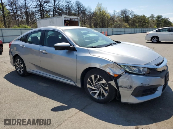 2016 Honda Civic EX with VIN 19XFC2F70GE066230, listed as a Copart auction lot 56162955 with 43,372 mi miles and Salvage Title. Bid and sale history available at DreamBid. Image 4.
