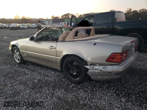 1999 Mercedes-Benz SL-Class with VIN WDBFA68F8XF178084, listed as a Copart auction lot 82295024 with 123,008 mi miles and Salvage Title. Bid and sale history available at carsss.com. Image 2.
