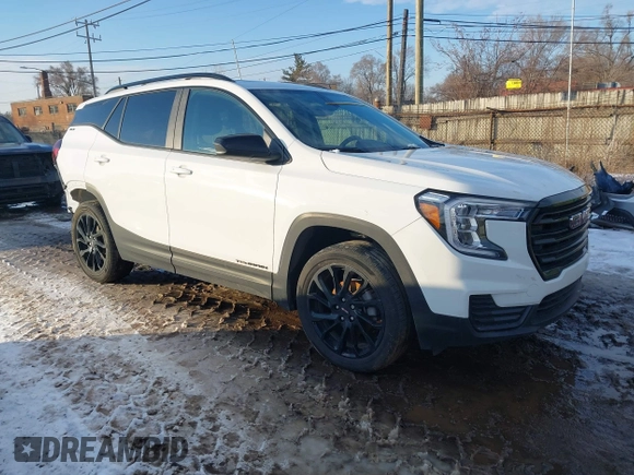 2023 GMC Terrain SLE with VIN 3GKALTEG3PL133095, listed as a IAAI auction lot 41354284 with 36,584 mi miles. Bid and sale history available at carsss.com. Image 1.
