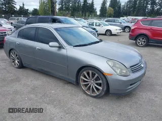 2004 Infiniti G35 w/Leather with VIN JNKCV51F84M706371, listed as a IAAI auction lot 42056977 with 178,181 mi miles and . Bid and sale history available at carsss.com. Image 1.