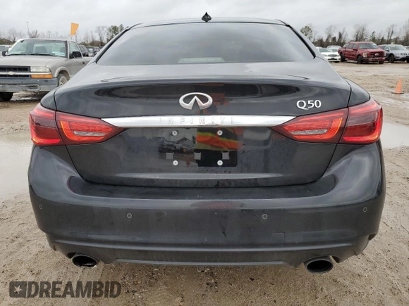 2018 Infiniti Q50 Luxe with VIN JN1EV7APXJM361910, listed as a Copart auction lot 45209005 with 78,544 mi miles and Clean title. Bid and sale history available at DreamBid. Image 6.
