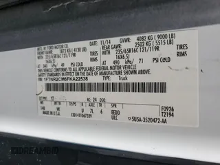 2015 Ford Transit Cargo with VIN 1FTNR2CM6FKA22538, listed as a Copart auction lot 47179125 with 271,259 mi miles and Clean title. Bid and sale history available at DreamBid. Image 13.