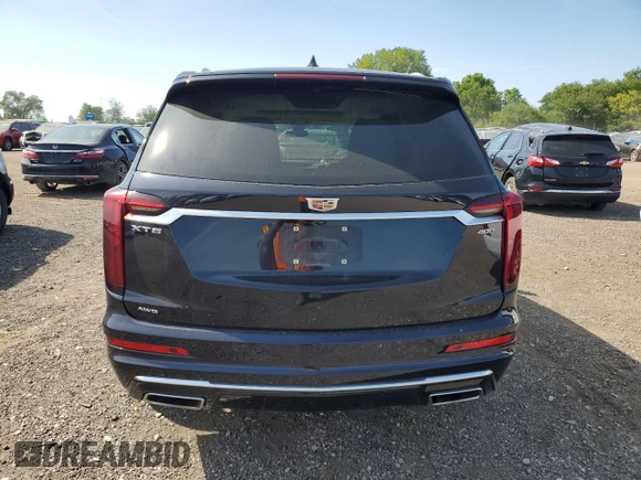 2022 Cadillac XT6 Premium Luxury with VIN 1GYKPDRS6NZ101878, listed as a Copart auction lot 68635424 with 37,146 mi miles and Salvage Title. Bid and sale history available at carsss.com. Image 6.
