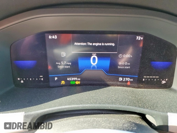 2022 Volkswagen Atlas SE with VIN 1V2DP2CA9NC542795, listed as a Copart auction lot 58150825 with 45,399 mi miles and Clean title. Bid and sale history available at DreamBid. Image 9.