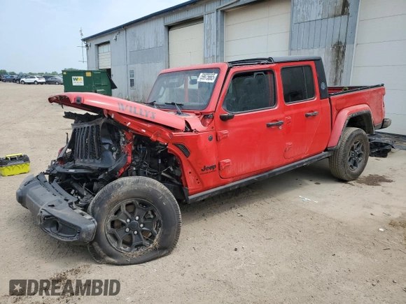 2022 Jeep Gladiator Texas Trail with VIN 1C6HJTAGXNL135397, listed as a Copart auction lot 59975665 with 111,849 mi miles and Non repairable. Bid and sale history available at DreamBid. Image 1.