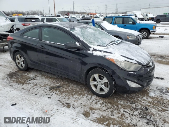 2013 Hyundai Elantra Coupe GS with VIN KMHDH6AE3DU012760, listed as a Copart auction lot 88409225 with 107,876 mi miles and Clean Title. Bid and sale history available at carsss.com. Image 4.