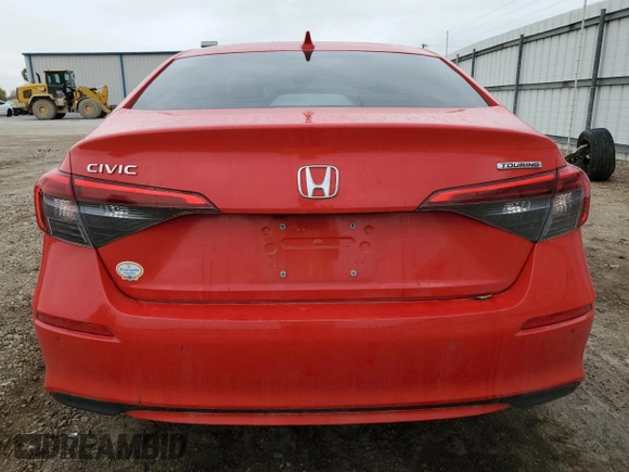 2024 Honda Civic Sedan Touring with VIN 2HGFE1F91RH329792, listed as a Copart auction lot 42254855 with 10,540 mi miles and Salvage Title. Bid and sale history available at carsss.com. Image 6.