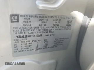 2013 Chevrolet Captiva Sport LS with VIN 3GNAL2EK8DS642098, listed as a Copart auction lot 80290184 with 134,249 mi miles and Salvage Title. Bid and sale history available at DreamBid. Image 13.