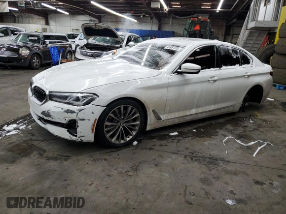 2021 BMW 5 Series 530i xDrive with VIN WBA13BJ01MWW97376, listed as a Copart auction lot 45951655 with Not Provided miles and Salvage Title. Bid and sale history available at carsss.com. Image 1.