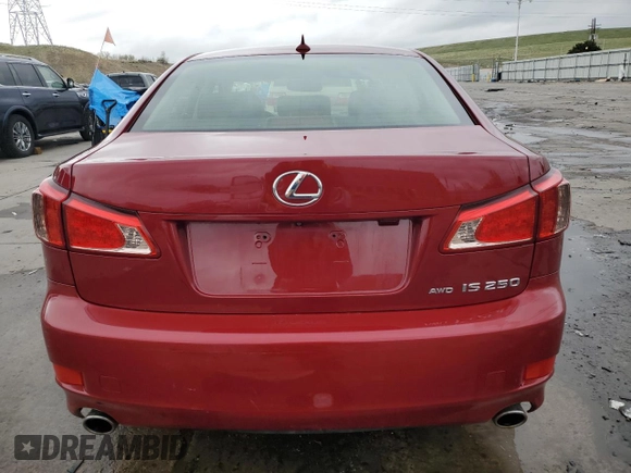 2012 Lexus IS 250 with VIN JTHCF5C21C5057870, listed as a Copart auction lot 54561375 with 102,727 mi miles and Salvage Title. Bid and sale history available at DreamBid. Image 6.