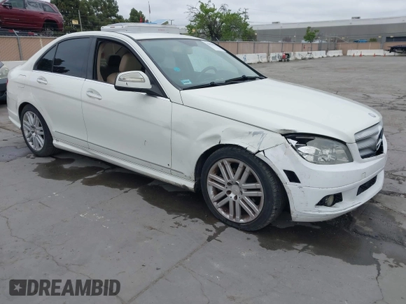 2009 Mercedes-Benz C-Class 3.0L Sport with VIN WDDGF54X19R082613, listed as a IAAI auction lot 42078992 with 140,707 mi miles. Bid and sale history available at carsss.com. Image 1.