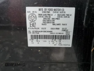 2016 Ford Edge SEL z VIN 2FMPK4J81GBC60495, wystawiony jako Copart lot #55760185 z przebiegiem 103 420 mil mil oraz Nie do naprawy • Non repairable. Historia ofert i sprzedaży dostępna na DreamBid. Obrazek 13.