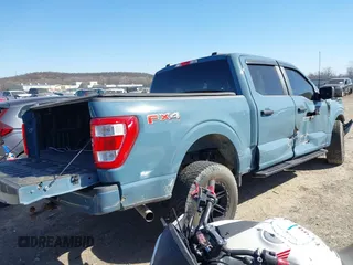 2023 Ford F-150 XL with VIN 1FTEW1EP7PKE67107, listed as a IAAI auction lot 41748925 with 43,567 mi miles. Bid and sale history available at carsss.com. Image 4.