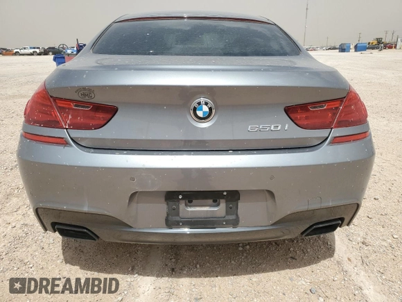 2017 BMW 6 Series 650i with VIN WBA6D4C56HD977805, listed as a Copart auction lot 56655514 with 62,711 mi miles and Salvage Title. Bid and sale history available at carsss.com. Image 6.