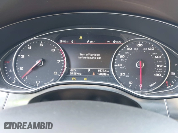 2014 Audi A6 2.0T Premium Plus with VIN WAUDFAFC5EN028214, listed as a IAAI auction lot 41784341 with 178,289 mi miles. Bid and sale history available at carsss.com. Image 7.