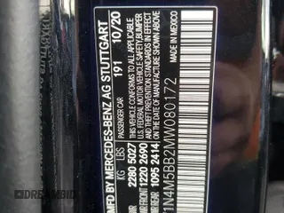 2021 Mercedes-Benz GLB with VIN W1N4M5BB2MW080172, listed as a Copart auction lot 81182244 with 74,964 mi miles and Salvage Title. Bid and sale history available at carsss.com. Image 15.