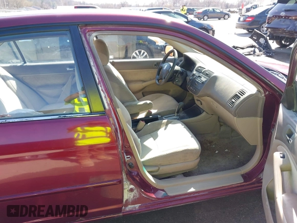 2002 Honda Civic LX with VIN 1HGES16532L017354, listed as a IAAI auction lot 41762516 with 239,122 mi miles and . Bid and sale history available at DreamBid. Image 5.