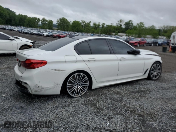 2019 BMW 5 Series M550i xDrive with VIN WBAJB9C54KB288569, listed as a Copart auction lot 58707235 with Not provided miles and Salvage title. Bid and sale history available at DreamBid. Image 3.