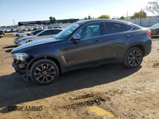 2018 BMW X6 xDrive35i with VIN 5UXKU2C57J0X50155, listed as a Copart auction lot 43782275 with 90,667 mi miles and Salvage Title. Bid and sale history available at carsss.com. Image 1.