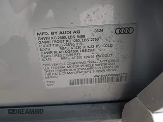 2024 Audi Q5 S line Premium Plus with VIN WA1EAAFY0R2083723, listed as a IAAI auction lot 41746336 with 24,190 mi miles. Bid and sale history available at carsss.com. Image 9.
