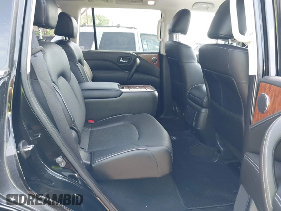2018 Infiniti QX80 with VIN JN8AZ2NF4J9660983, listed as a IAAI auction lot 42063055 with 24,347 mi miles and . Bid and sale history available at DreamBid. Image 8.