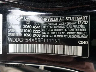2008 Mercedes-Benz C 300 Sport with VIN WDDGF54X58F111191, listed as a Copart auction lot 58345335 with 181,634 mi miles and Salvage title. Bid and sale history available at DreamBid. Image 12.