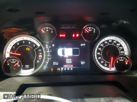 2013 Ram 2500 Laramie with VIN 3C6UR5FL9DG538565, listed as a Copart auction lot 47605065 with 246,071 mi miles and Salvage title. Bid and sale history available at DreamBid. Image 9.