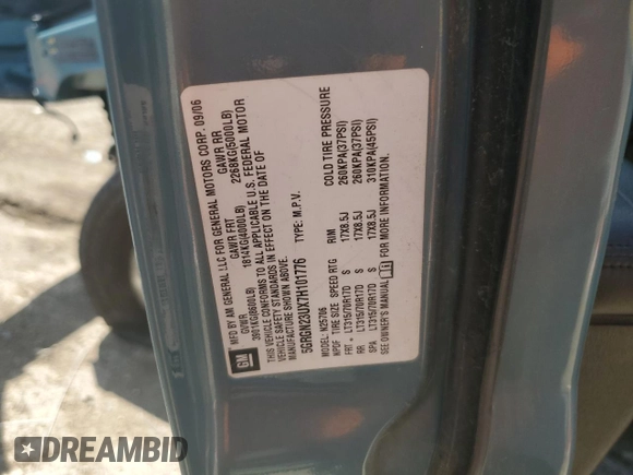 2007 Hummer H2 SUV z VIN 5GRGN23UX7H101776, wystawiony jako Copart lot #56337975 z przebiegiem 176 599 mil mil oraz Szkoda całkowita • Salvage title. Historia ofert i sprzedaży dostępna na DreamBid. Obrazek 13.