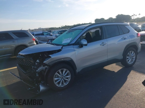 2023 Toyota Corolla Cross LE with VIN 7MUCAAAG0PV037445, listed as a IAAI auction lot 42686510 with 18,282 mi miles and . Bid and sale history available at DreamBid. Image 18.