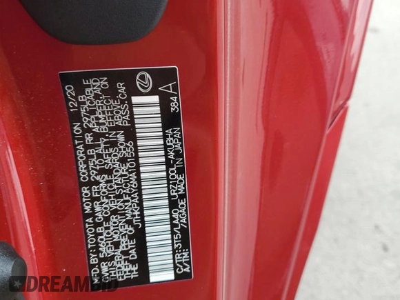 2021 Lexus LC 500h с VIN JTHKPAAY6MA101556, выставлен на аукционе Copart как лот 78152524 с пробегом 12 988 миль миль и Списание • Salvage title. История ставок и продаж доступна на DreamBid. Изображение 13.