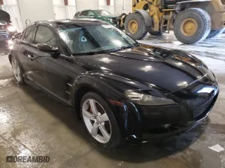 2005 Mazda RX-8 with VIN JM1FE173750144105, listed as a Copart auction lot 83917654 with 69,100 mi miles and Salvage Title. Bid and sale history available at carsss.com. Image 4.