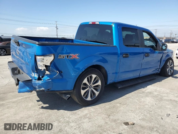 2019 Ford F-150 XL with VIN 1FTEW1CP7KKC69686, listed as a Copart auction lot 49140595 with 96,446 mi miles and Salvage Title. Bid and sale history available at carsss.com. Image 3.