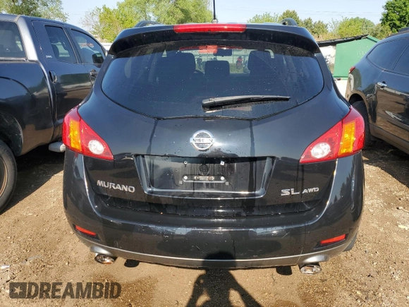2010 Nissan Murano SL with VIN JN8AZ1MW2AW103793, listed as a Copart auction lot 54188244 with 125,518 mi miles and Salvage Title. Bid and sale history available at carsss.com. Image 6.