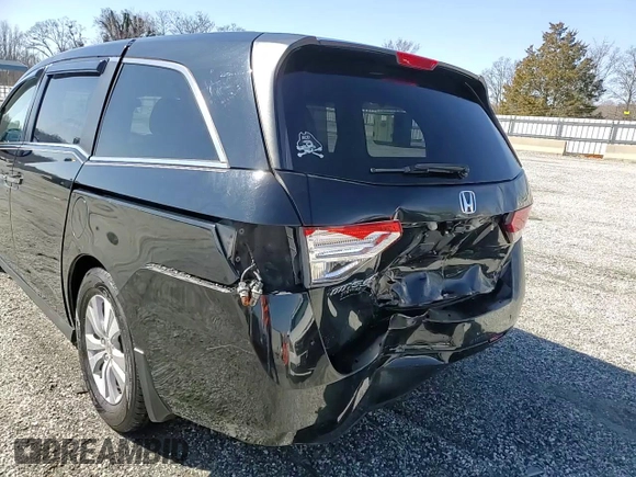 2014 Honda Odyssey EX-L with VIN 5FNRL5H64EB034147, listed as a Copart auction lot 46372795 with 156,720 mi miles and Salvage Title. Bid and sale history available at carsss.com. Image 14.