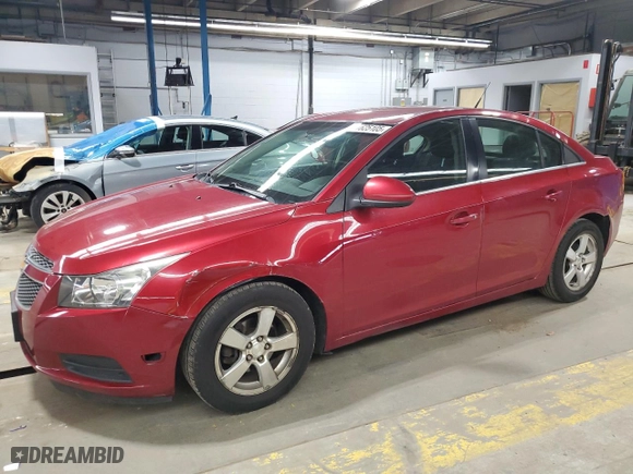 2012 Chevrolet Cruze LT w/1LT with VIN 1G1PF5SC3C7185988, listed as a Copart auction lot 51625105 with 108,953 mi miles and Clean Title. Bid and sale history available at carsss.com. Image 1.