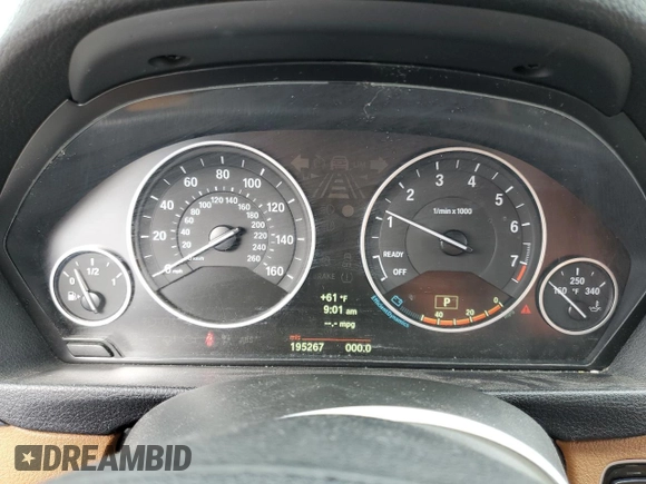 2013 BMW 3 Series 328i with VIN WBA3C1G54DNR46717, listed as a Copart auction lot 54440865 with 195,267 mi miles and Salvage Title. Bid and sale history available at carsss.com. Image 9.